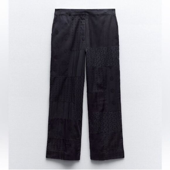 Zara Navy Blue Cotton Lightweight Embroidered
Pants/Trousers(Size Large) - Picture 6 of 8